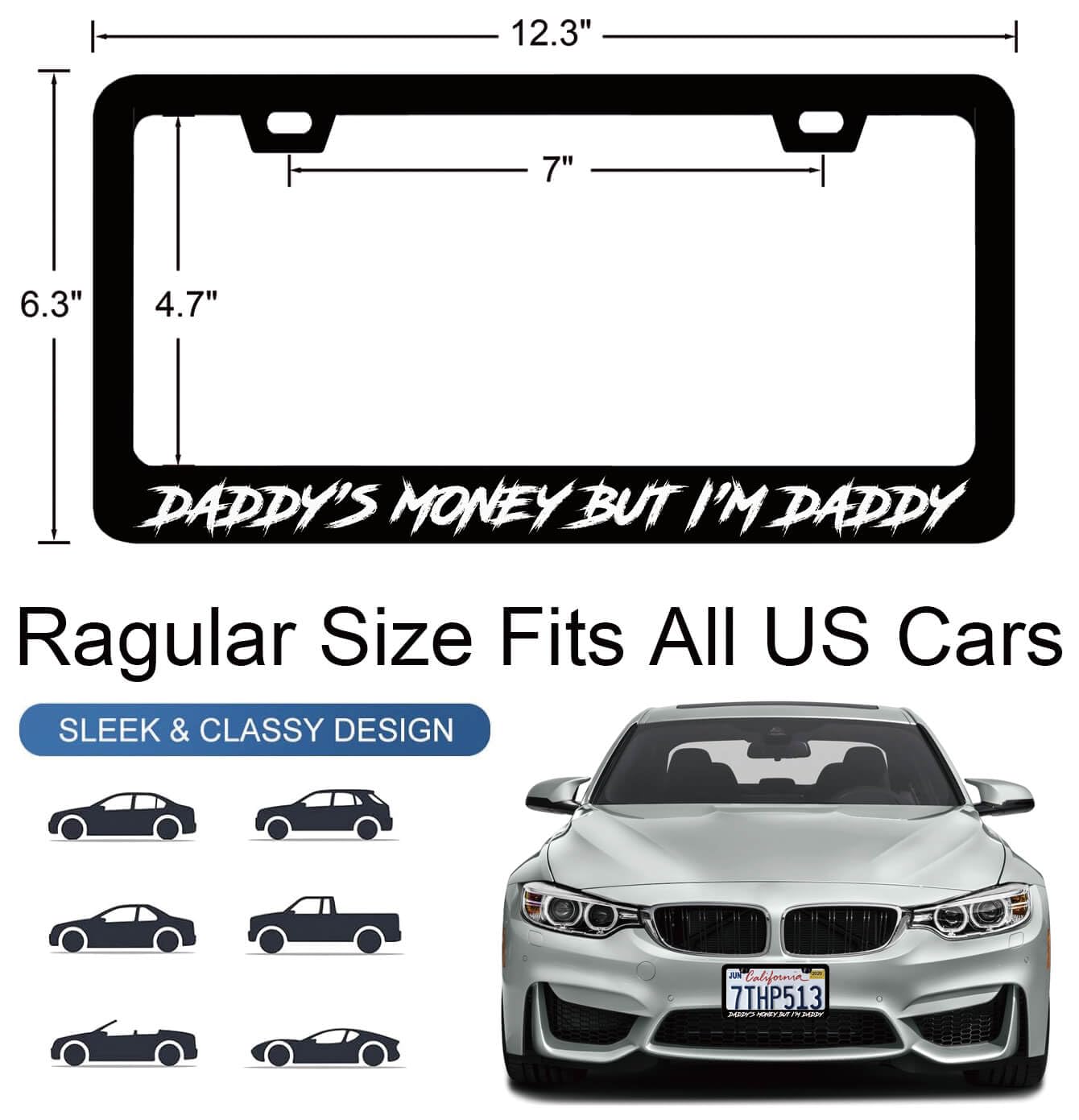 LICEPLAME Daddy's Money frame rear view showing inner clip for stability.