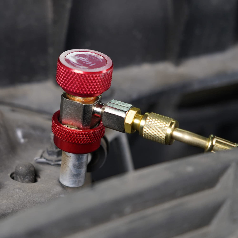 Lichamp 1/4 inch male fittings compatible with common AC gauge hoses