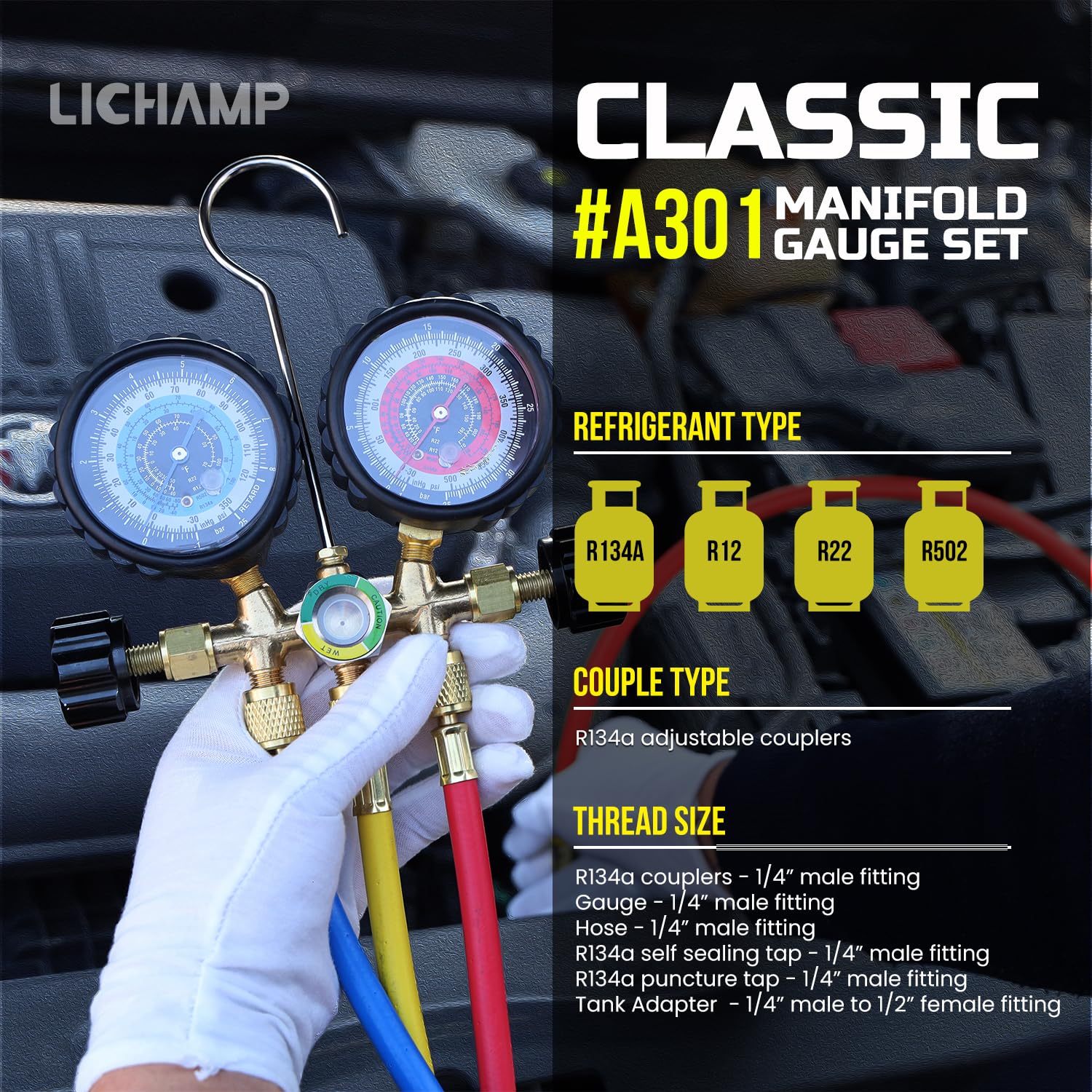 Lichamp 5ft hose set enabling flexible connections during charging