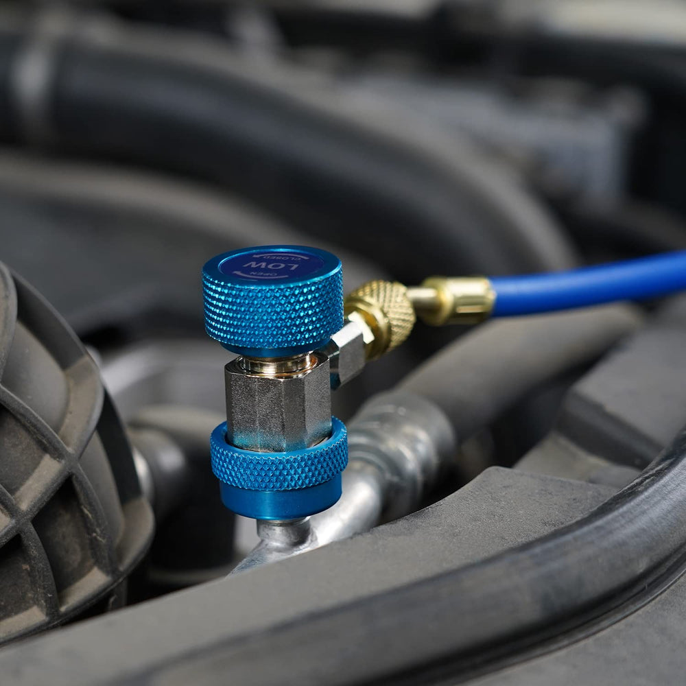 Lichamp adjustable valve on R134A adapter enables controlled attachment