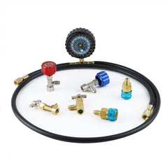 Lichamp refrigerant kit gauge dials clearly read pressure for accurate charging