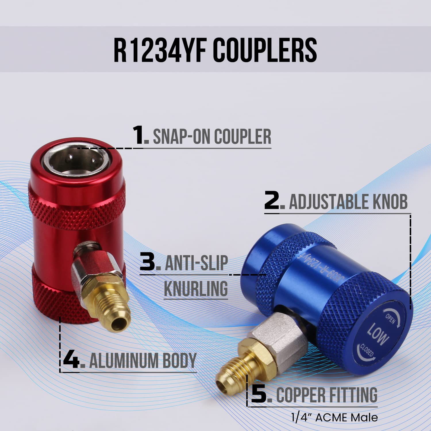 Lichamp self-sealing can tap valve for clean refrigerant access.