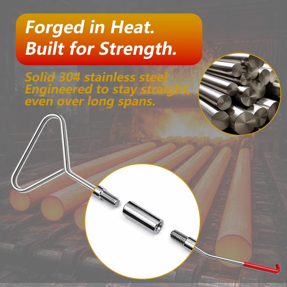 Licmbelo stainless steel J-hook demonstrates durability for precise pin removal.
