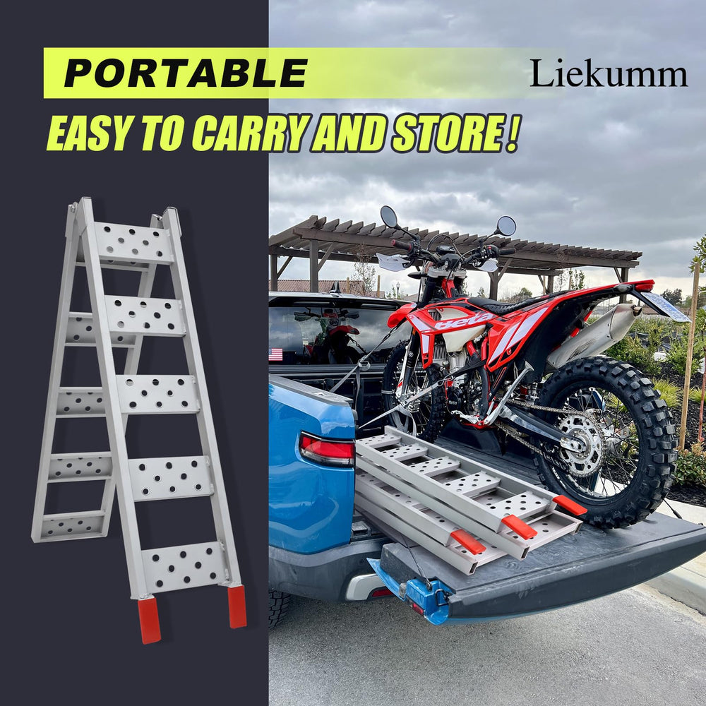 LIEKUMM heavy-duty steel ramps support up to 960 lbs per pair.