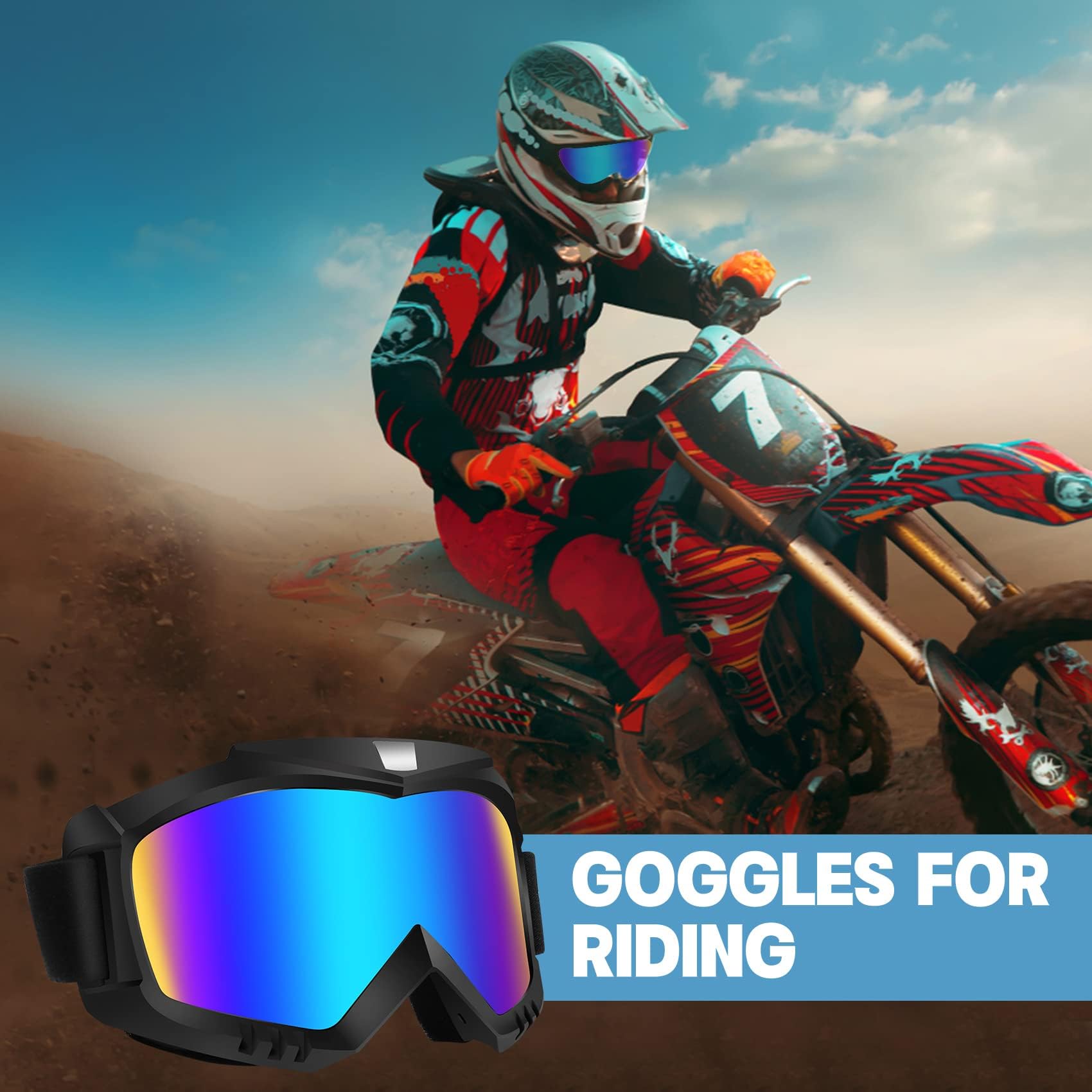 Lievermo eye protection for wind, dust, rain, and sun during outdoor activities