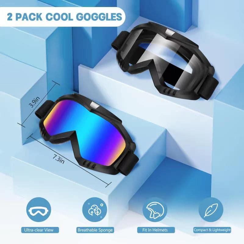 Lievermo dirt bike goggles clear lenses enhance visibility in low light