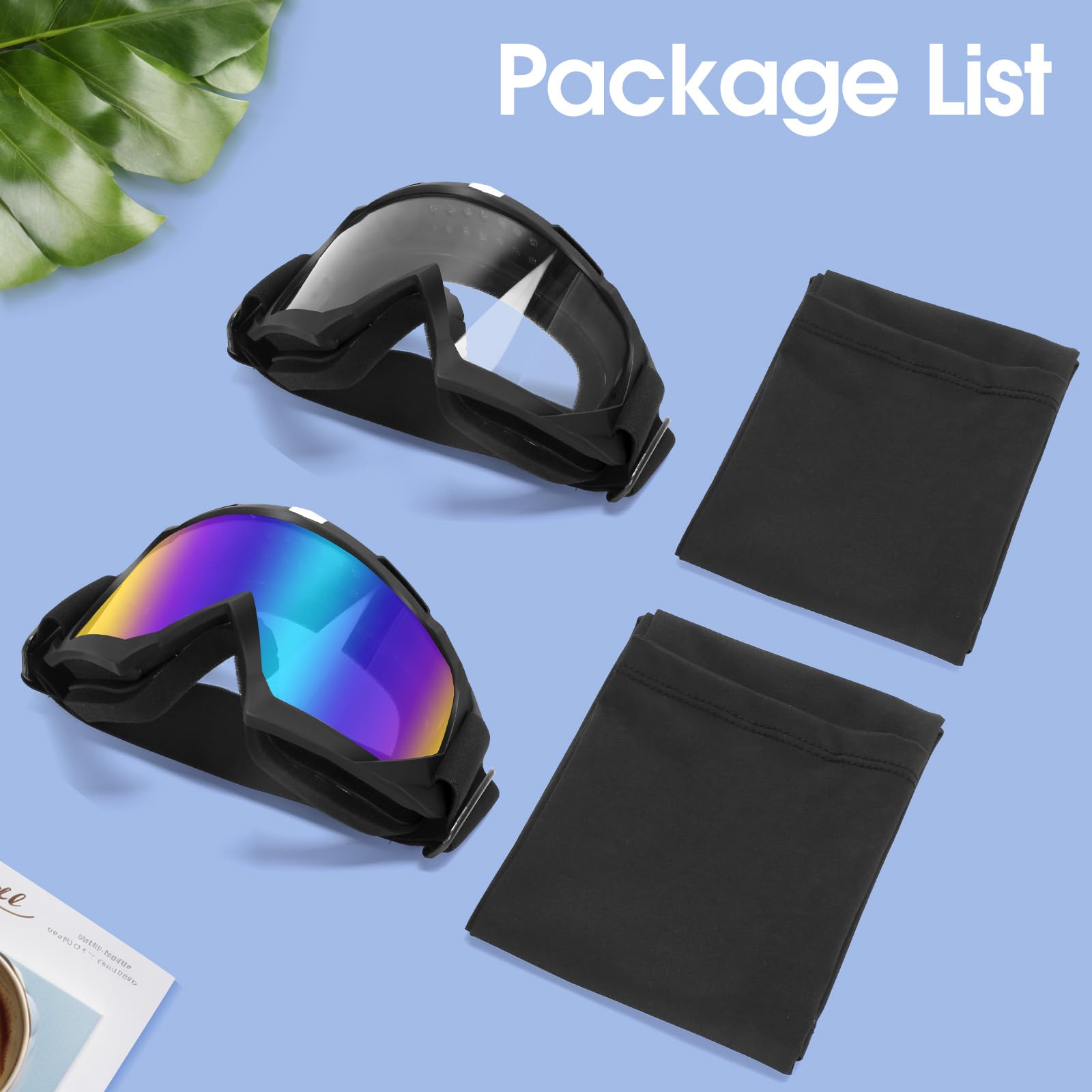 Lievermo helmet-compatible goggles fit with most helmets for versatile riding