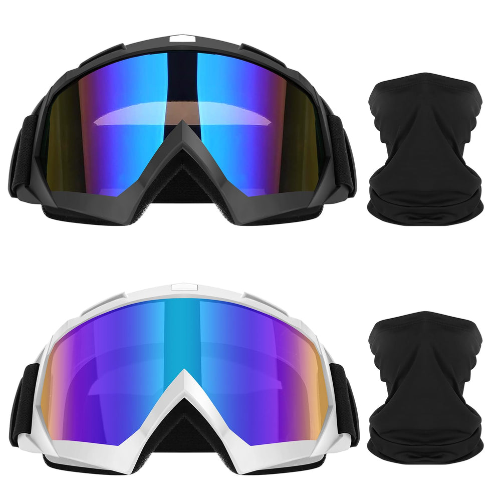 Lievermo motorcycle goggles black front view offering wind protection during rides.
