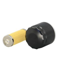 LIFATOOM M806418 oil filter close-up showing broad compatibility with John Deere.