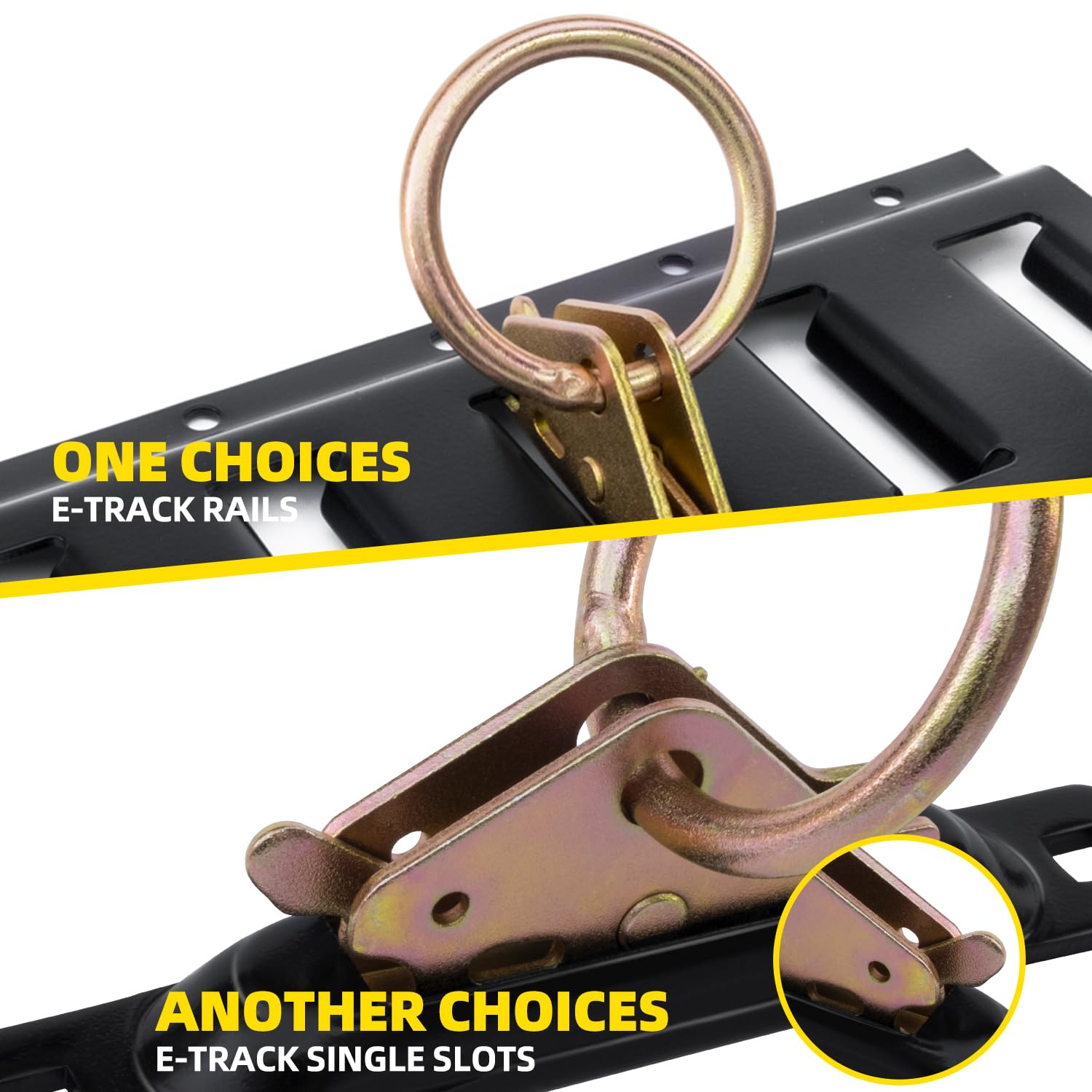 lifgarfe E-Track O Ring compatible with hooks and straps