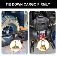 lifgarfe Heavy-duty steel E-Track O Ring with zinc coating