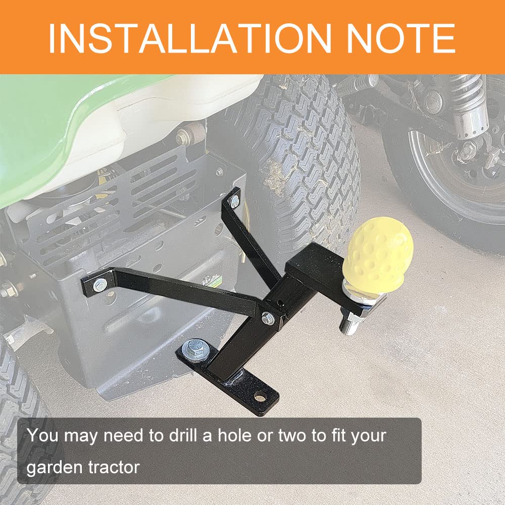 Lifgarfe heavy-duty steel tow hitch with weather-resistant powder coating