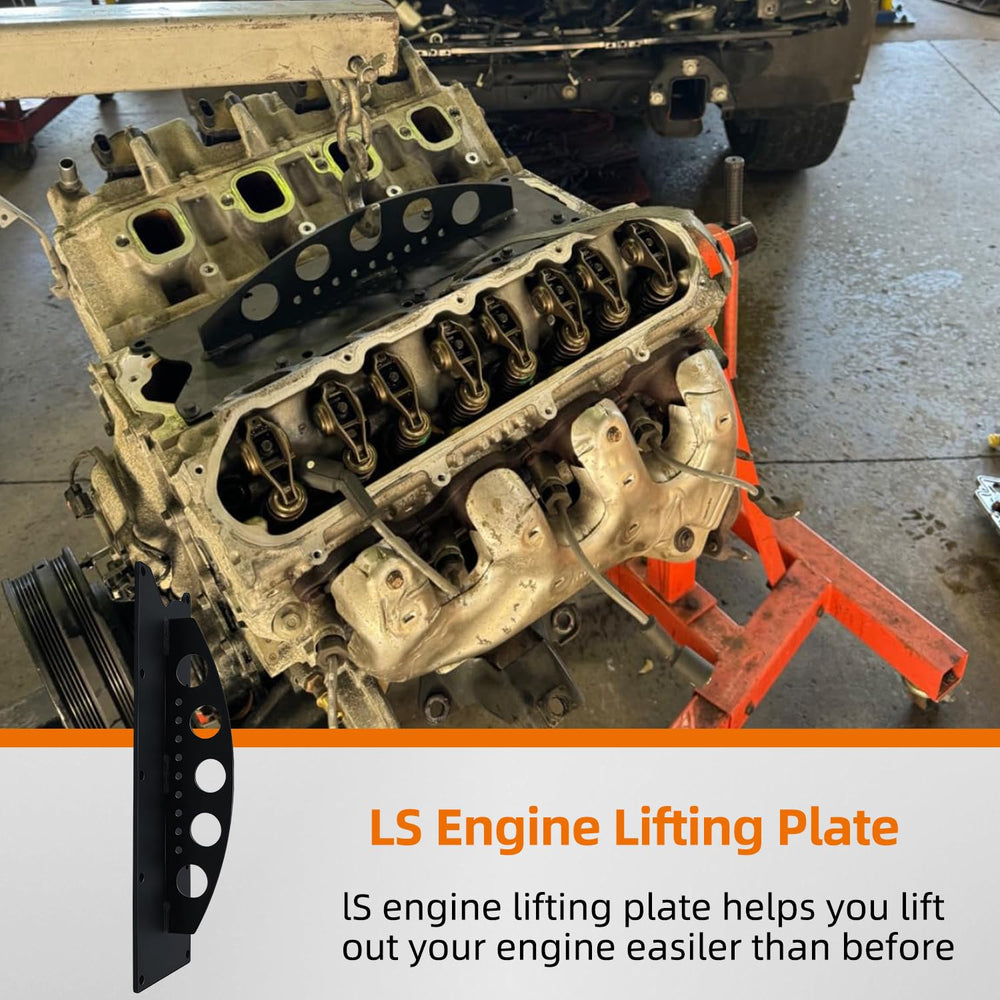 Lifgarfe LS engine lift plate bracket top view highlights sturdy construction.