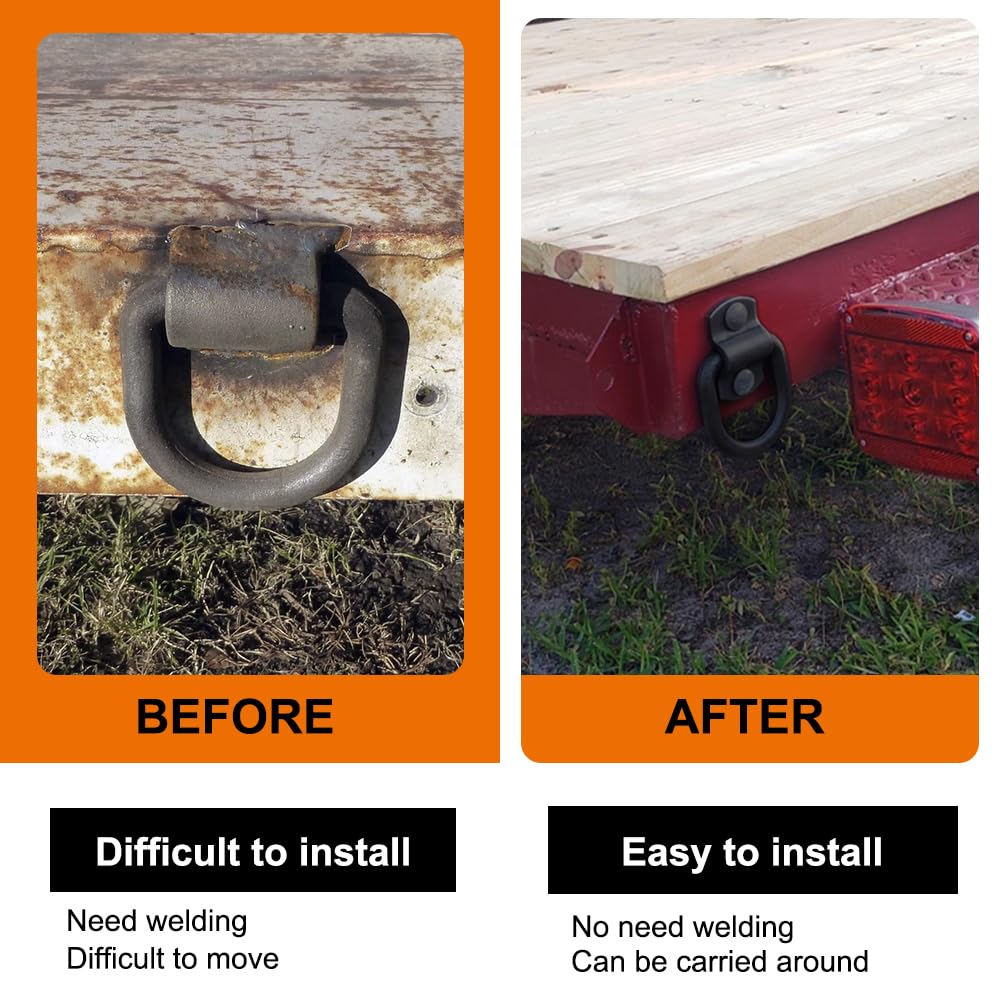 Lifgarfe trailer RV boat use D-ring anchors for versatile securing