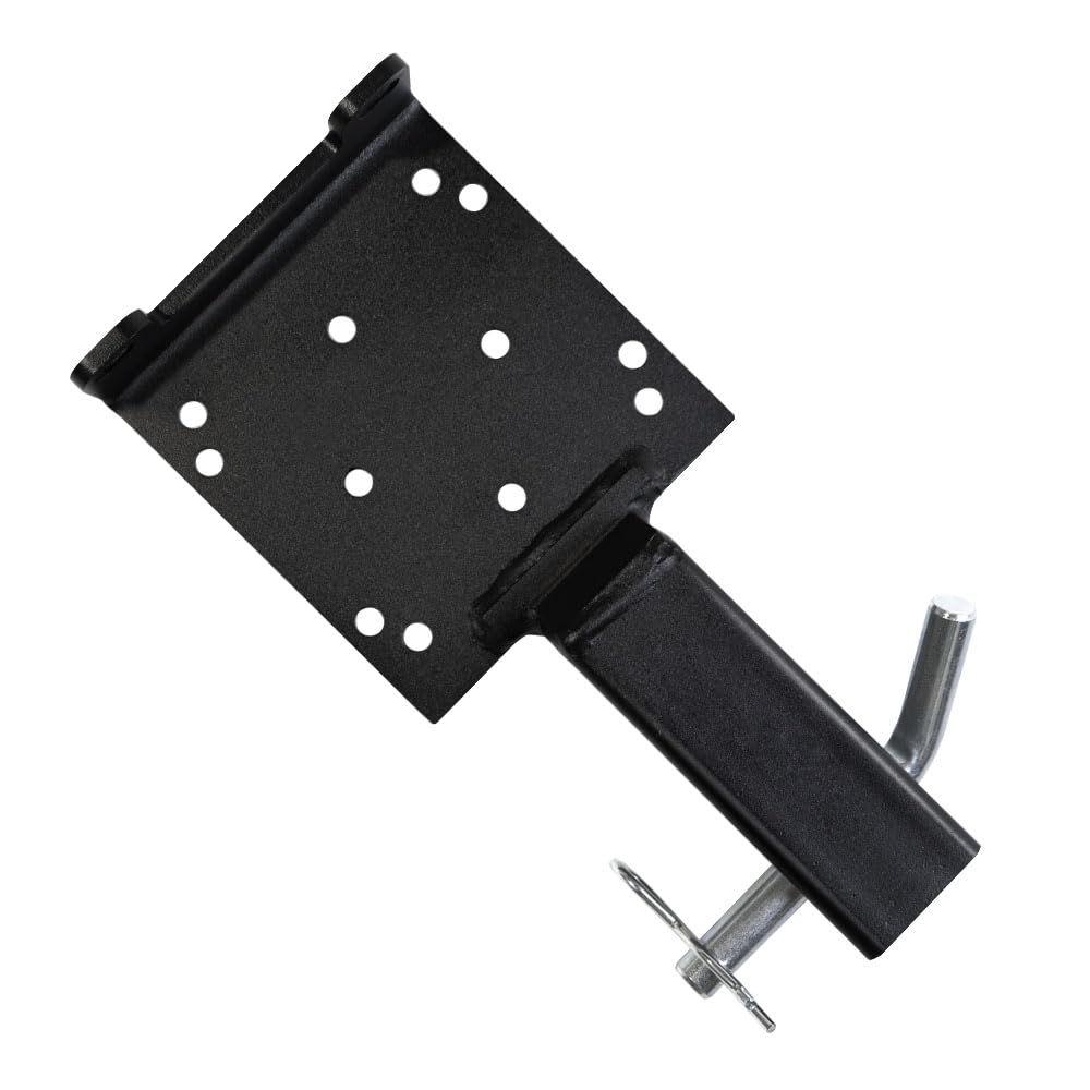 lifgarfe universal trailer winch plate on a 2-inch receiver for ATV mounting