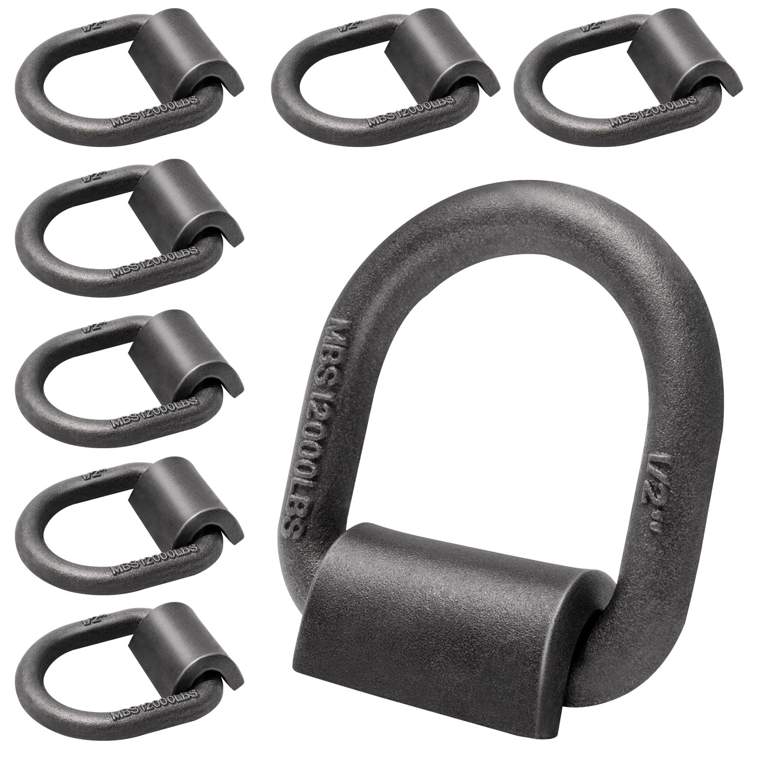 lifgarfe weld-on D-ring 8pc secures cargo on flatbeds and trailers