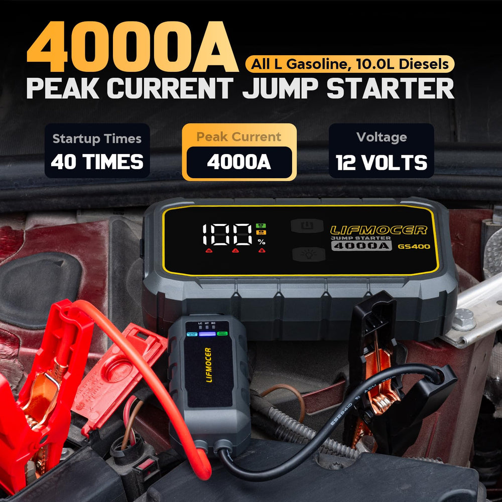 GS400 LCD display showing clear status information for quick checks.
