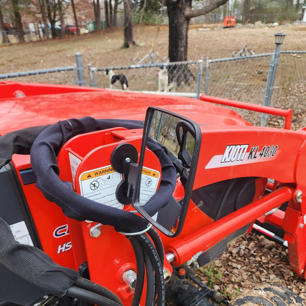 Lifronkit tractor mirrors compatible with John Deere, Kubota, Mahindra and more.