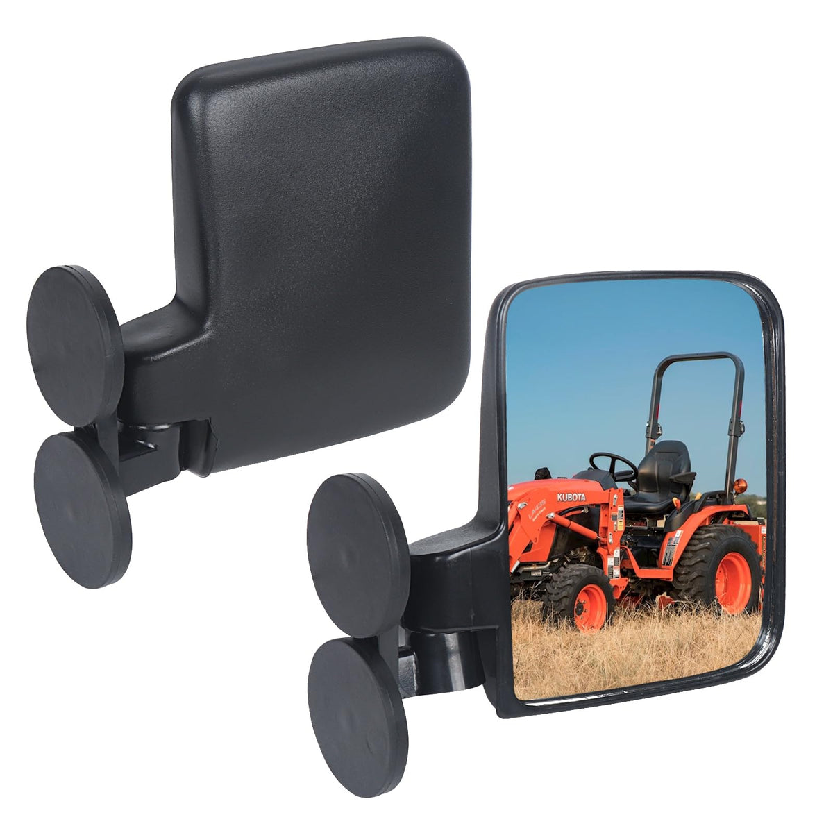 Lifronkit tractor mirrors with magnetic attachments for quick, installation-free mounting on metal surfaces.