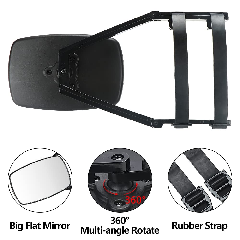 Lifronkit adjustable rubber straps secure the mirrors for a stable ride.