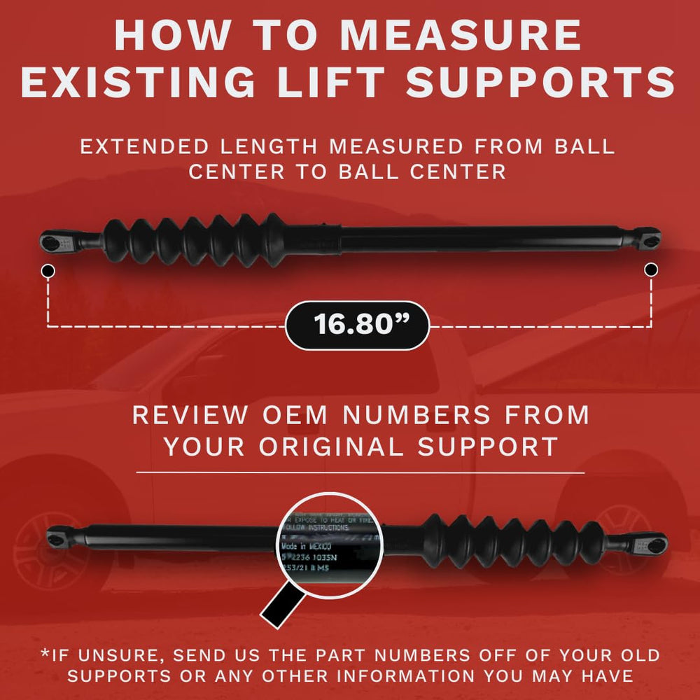 Lift Supports Depot driver-side tailgate area shows quick-fit replacement option.