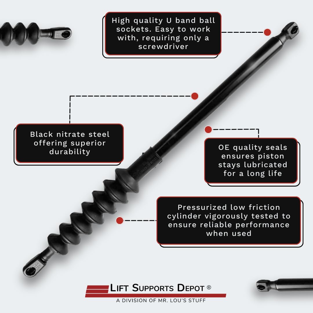 Lift Supports Depot extended-length 16-8-inches enables compact tailgate assistance.