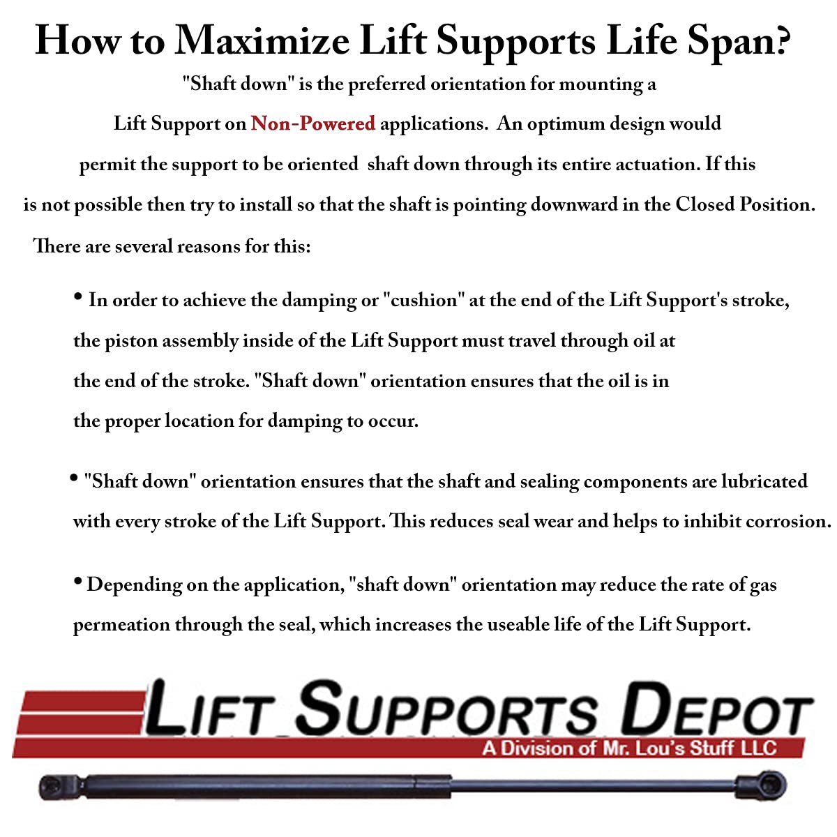Lift Supports Depot reliable tailgate support supports safe daily use.