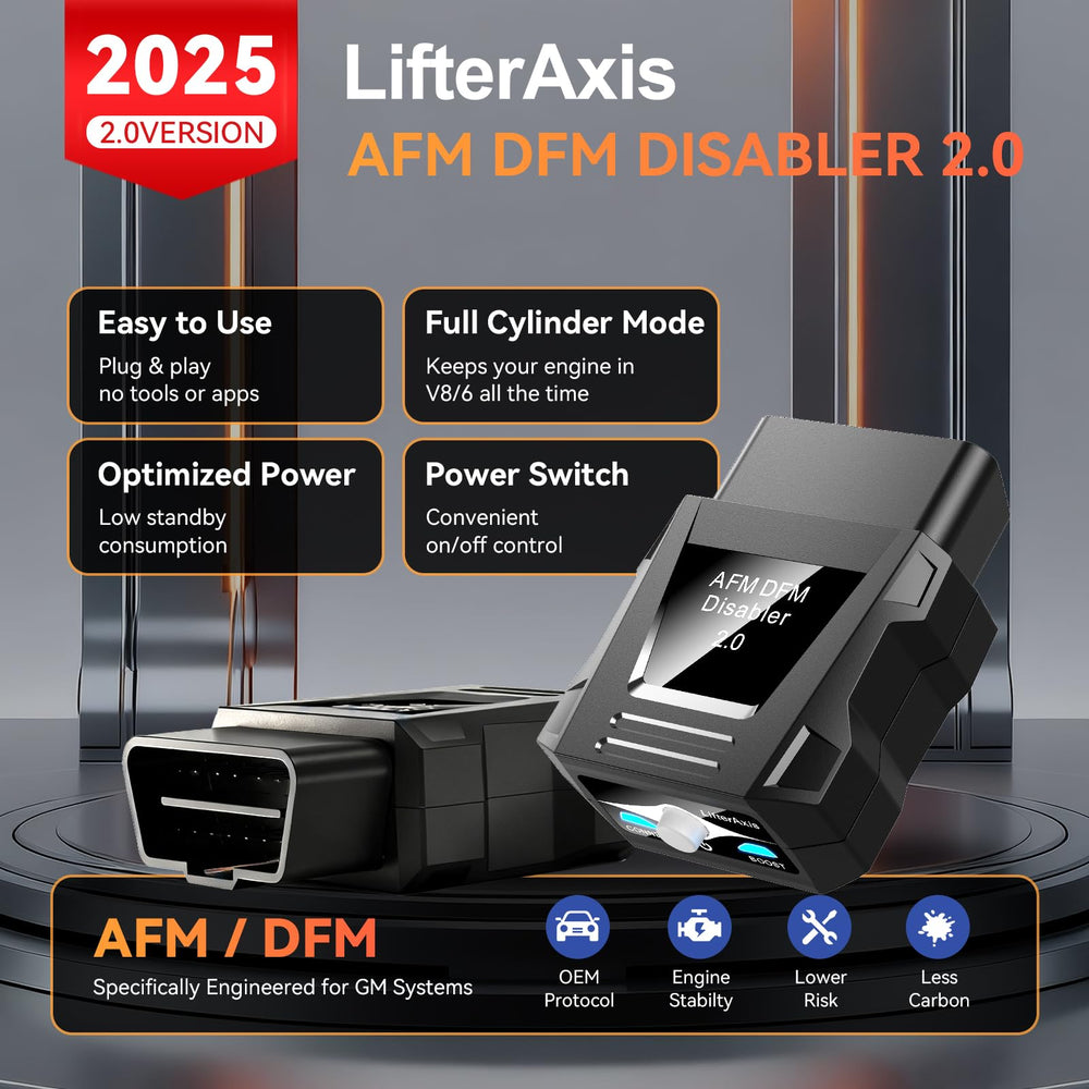 LifterAxis AFM Disabler closeup shows compact circuitry and connectors.
