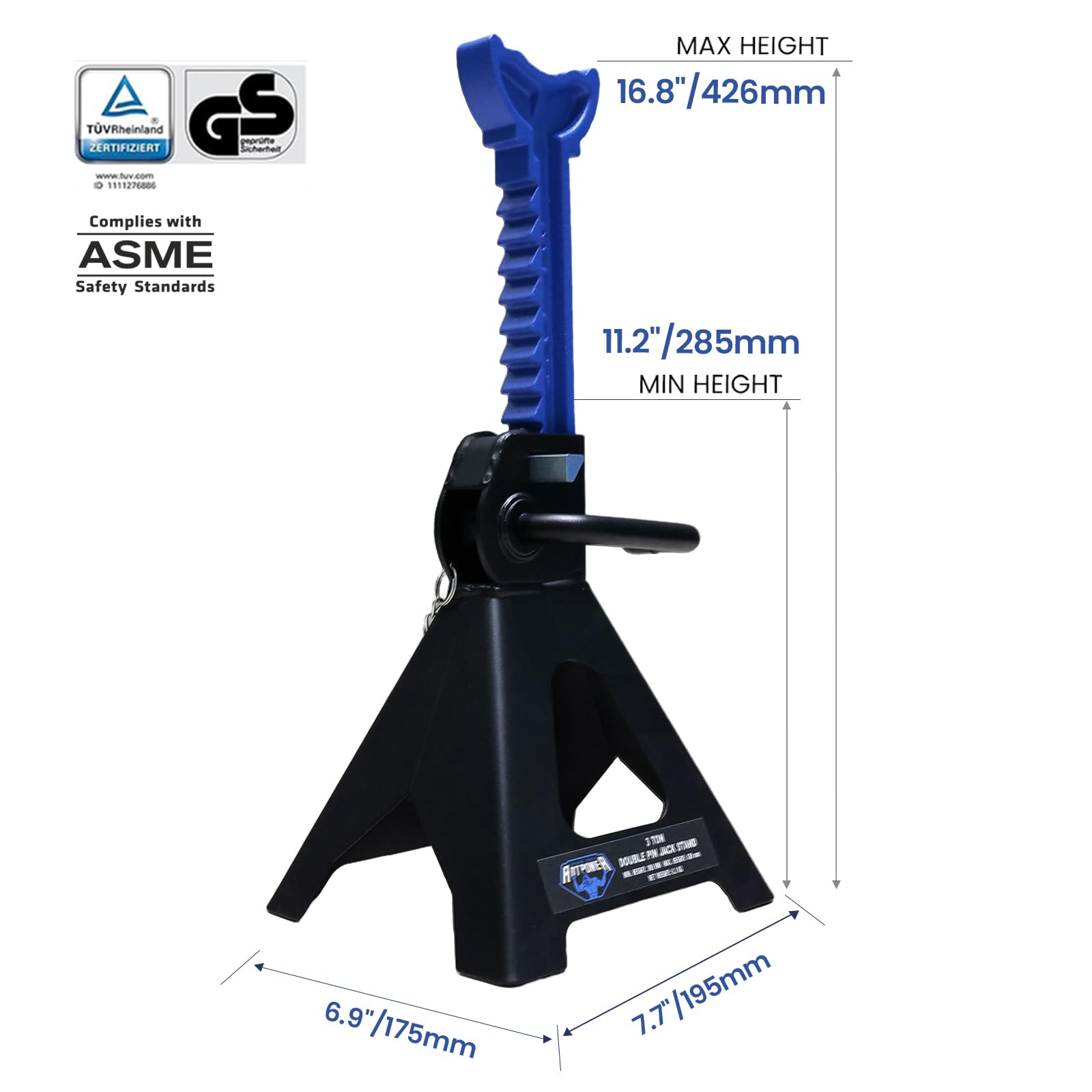ANTPOWER adjusting range 11.22 to 16.77 inches versatility for vehicles