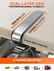 LiftRemote durable metal clip with leather wrap reduces visor wear on rough roads.