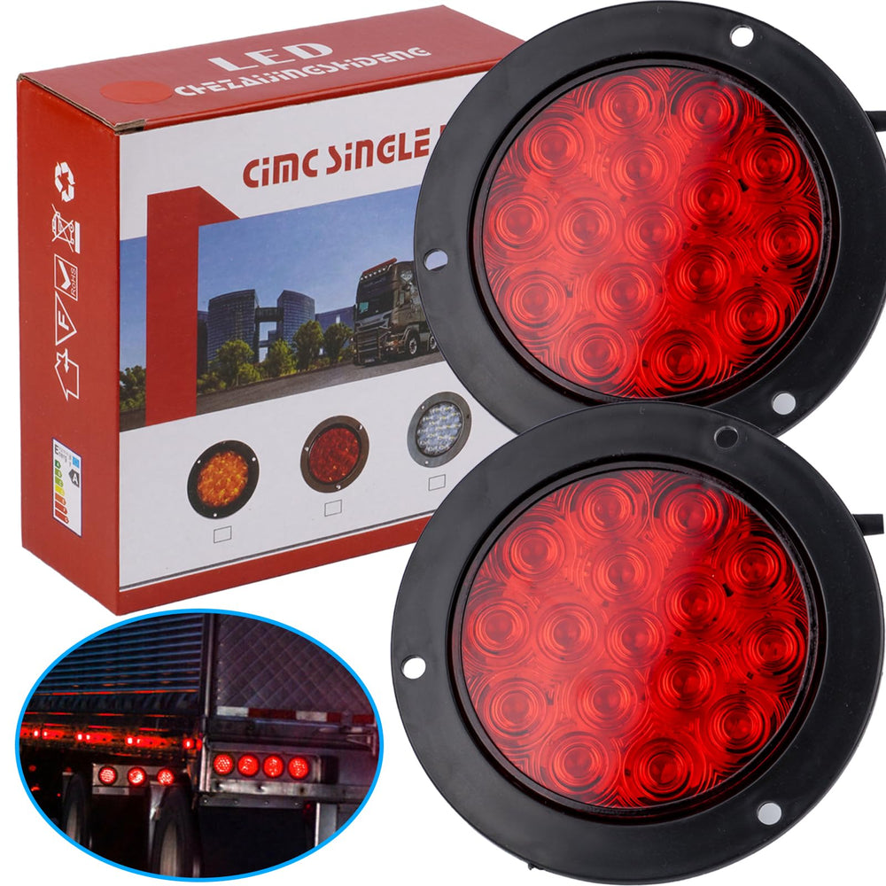 LIGBT durable round light with wide angle illumination for boats and trucks.