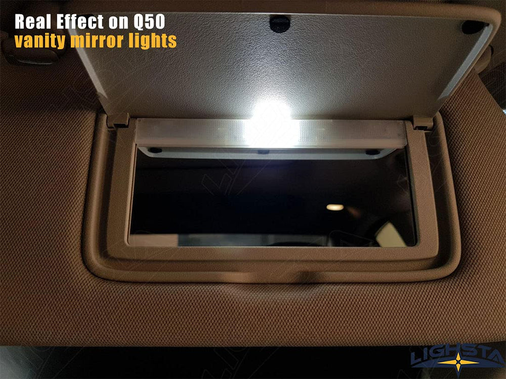 LIGHSTA trunk lights help locate cargo in the Infiniti Q50’s rear storage area.