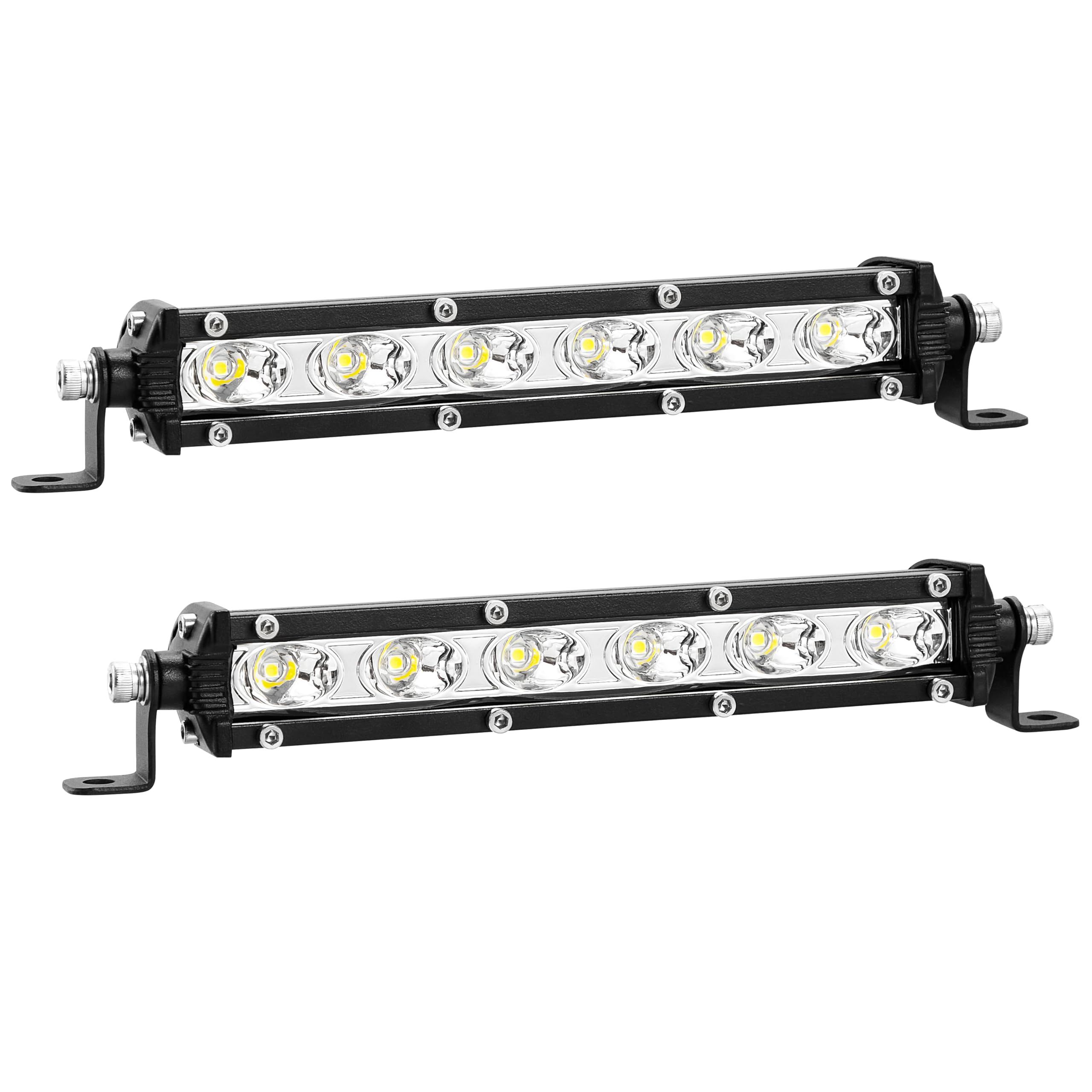 LightBoss Slim LED Bar 7inch front view for clearer nighttime visibility
