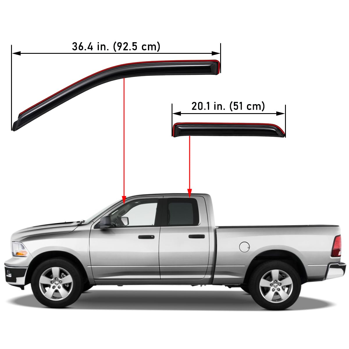 Lightronic 194101 window visor rear left reduces glare and heat