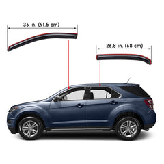 Lightronic rear window deflector in dark smoke for cabin comfort.