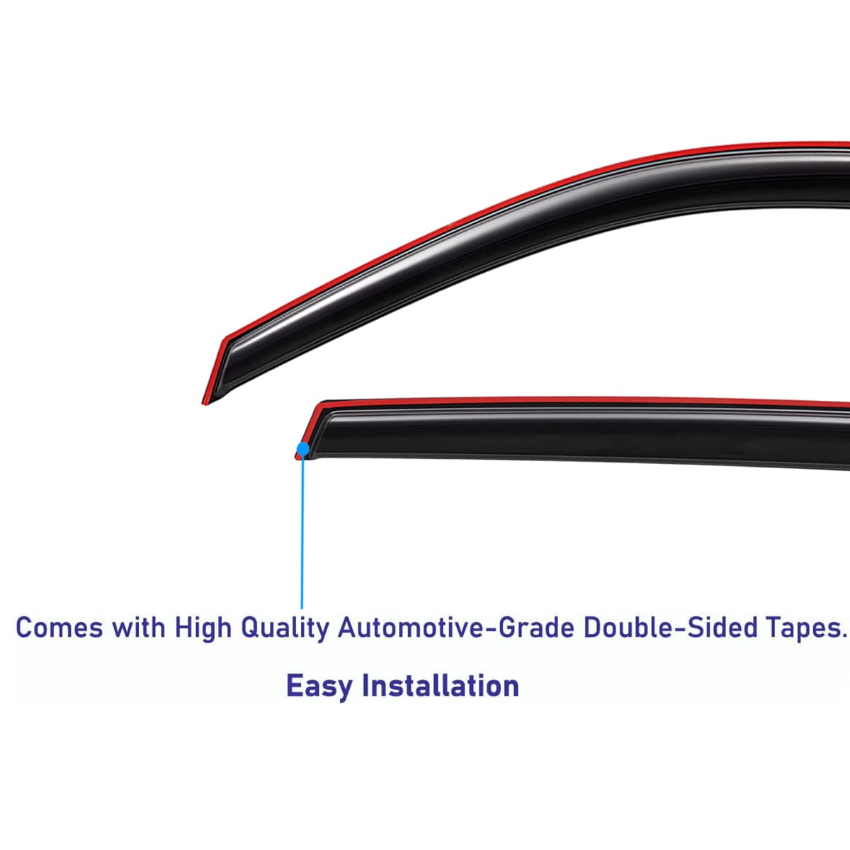 Lightronic Tacoma window visor dark smoke packaging and finish.