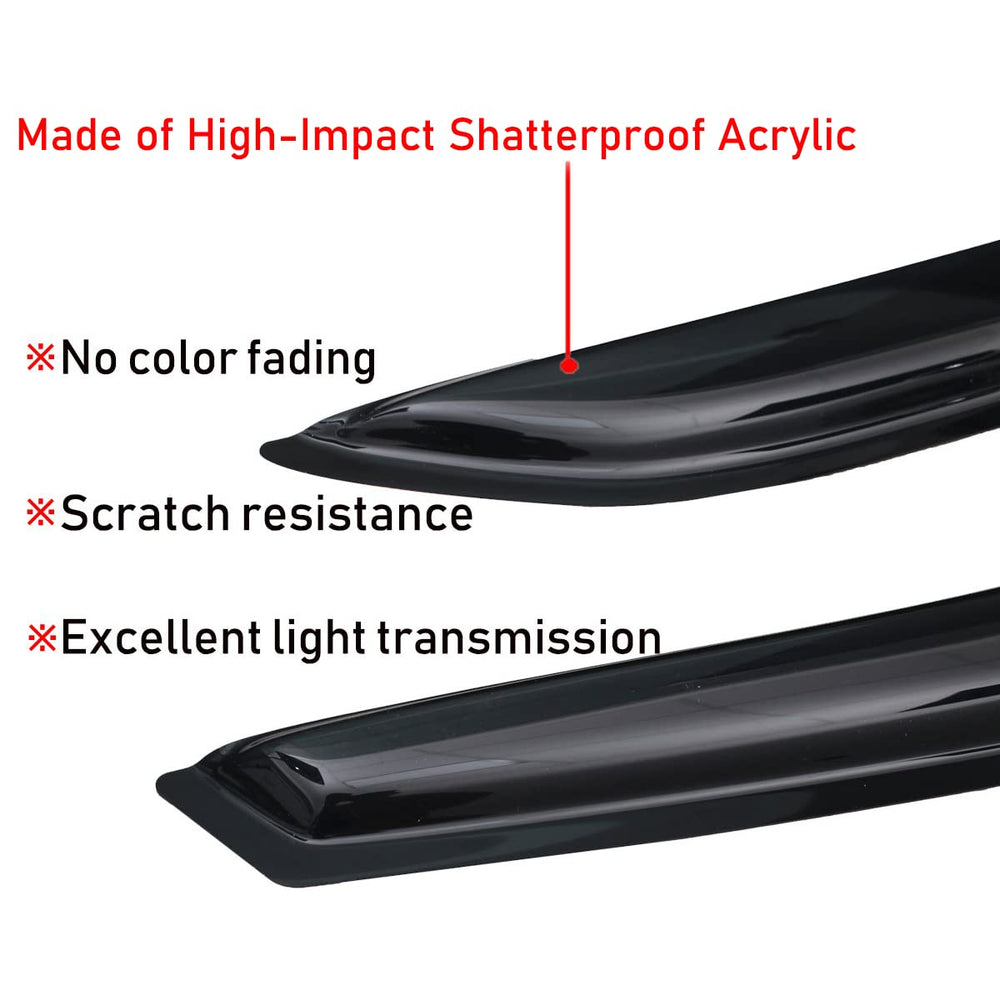 Lightronic front window deflectors packaging and accessories