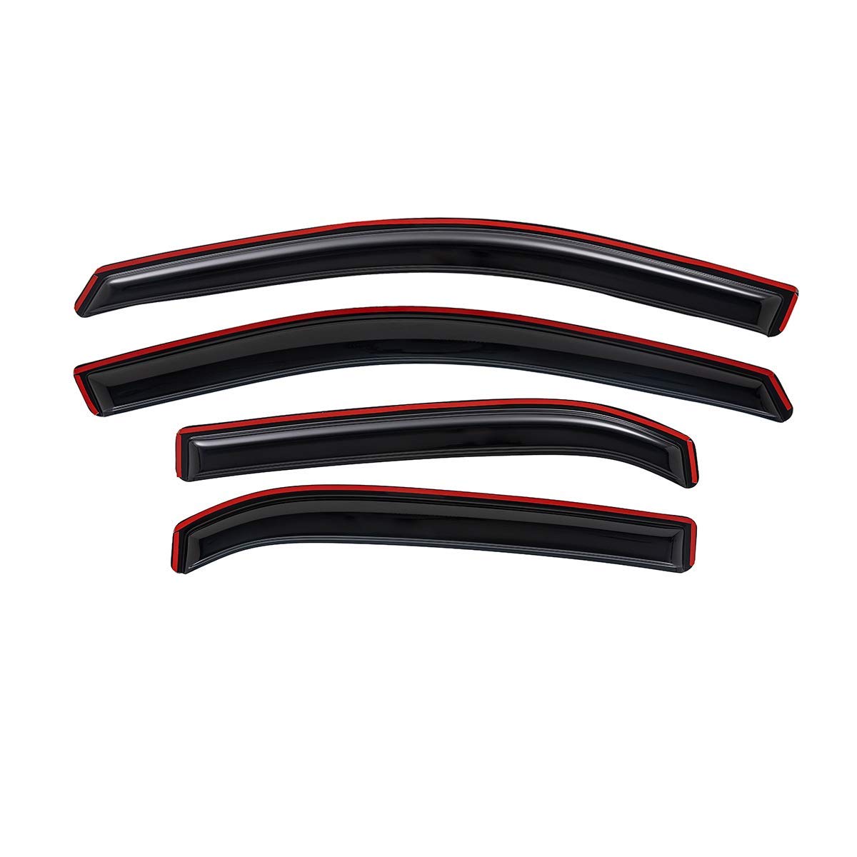 Lightronic window visor rain guard with UV protection reduces glare.