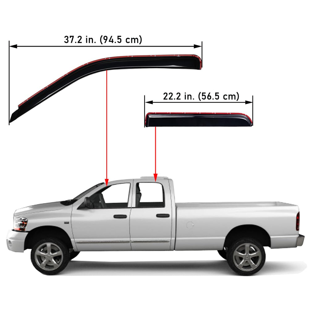 Lightronic window visors rear left smoke shield interior.