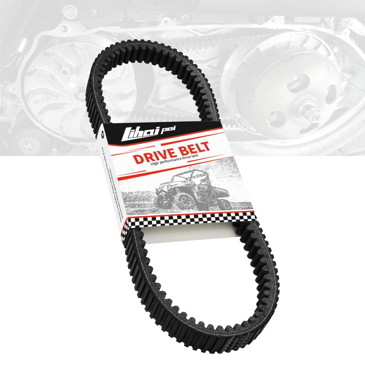 LIHAIPAI Polaris Ranger 570 drive belt close-up for smooth power transfer on rugged trails.