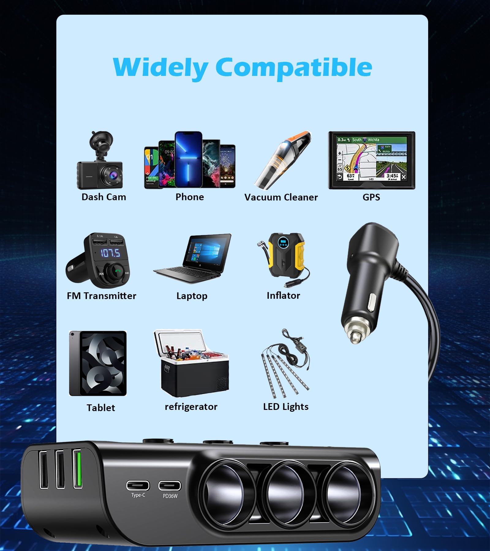 LIHAN master switch to power all outlets quickly