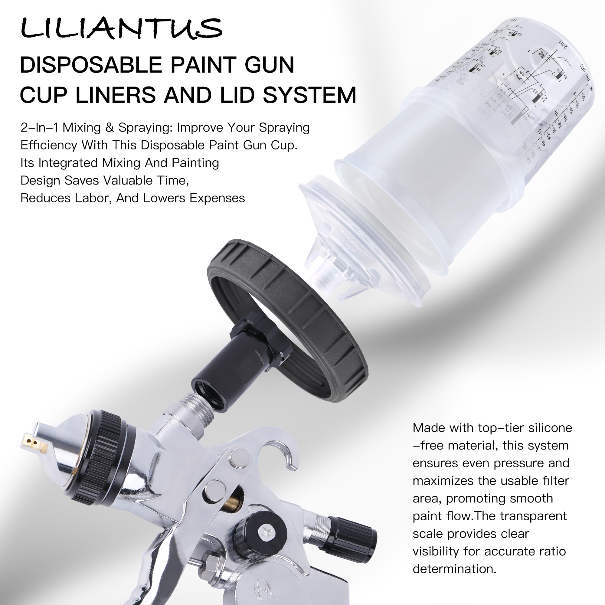 Liliantus air regulator included to maintain steady pressure.