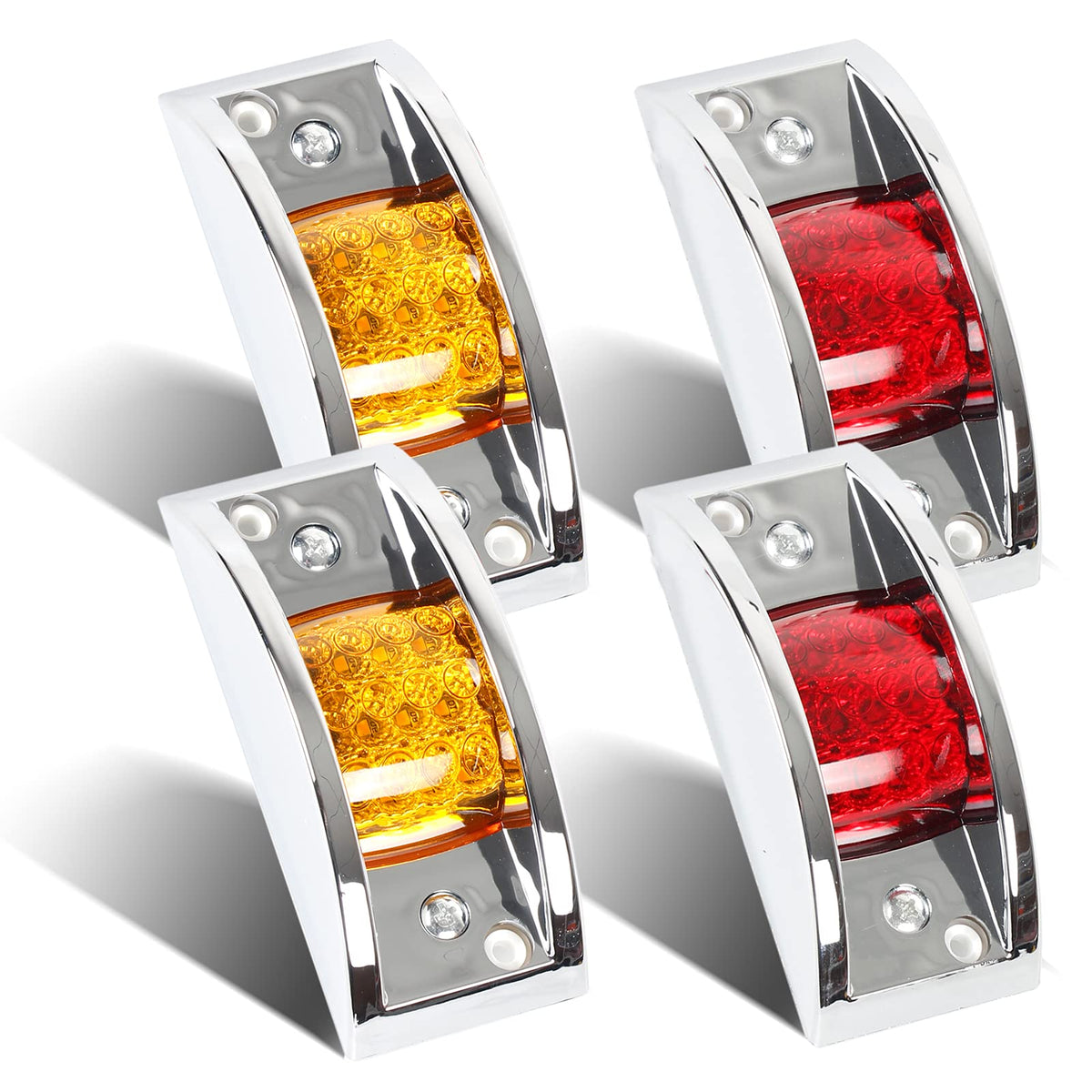 LiLoom trailer light chrome housing with 12-LED array for bright signaling