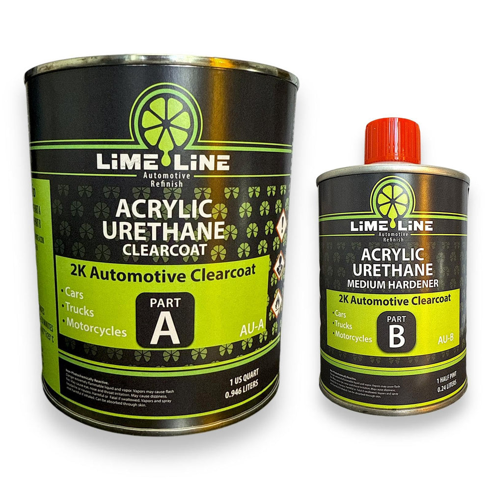 LiME LiNE 2K clear coat kit with hardener for smooth, durable topcoat.