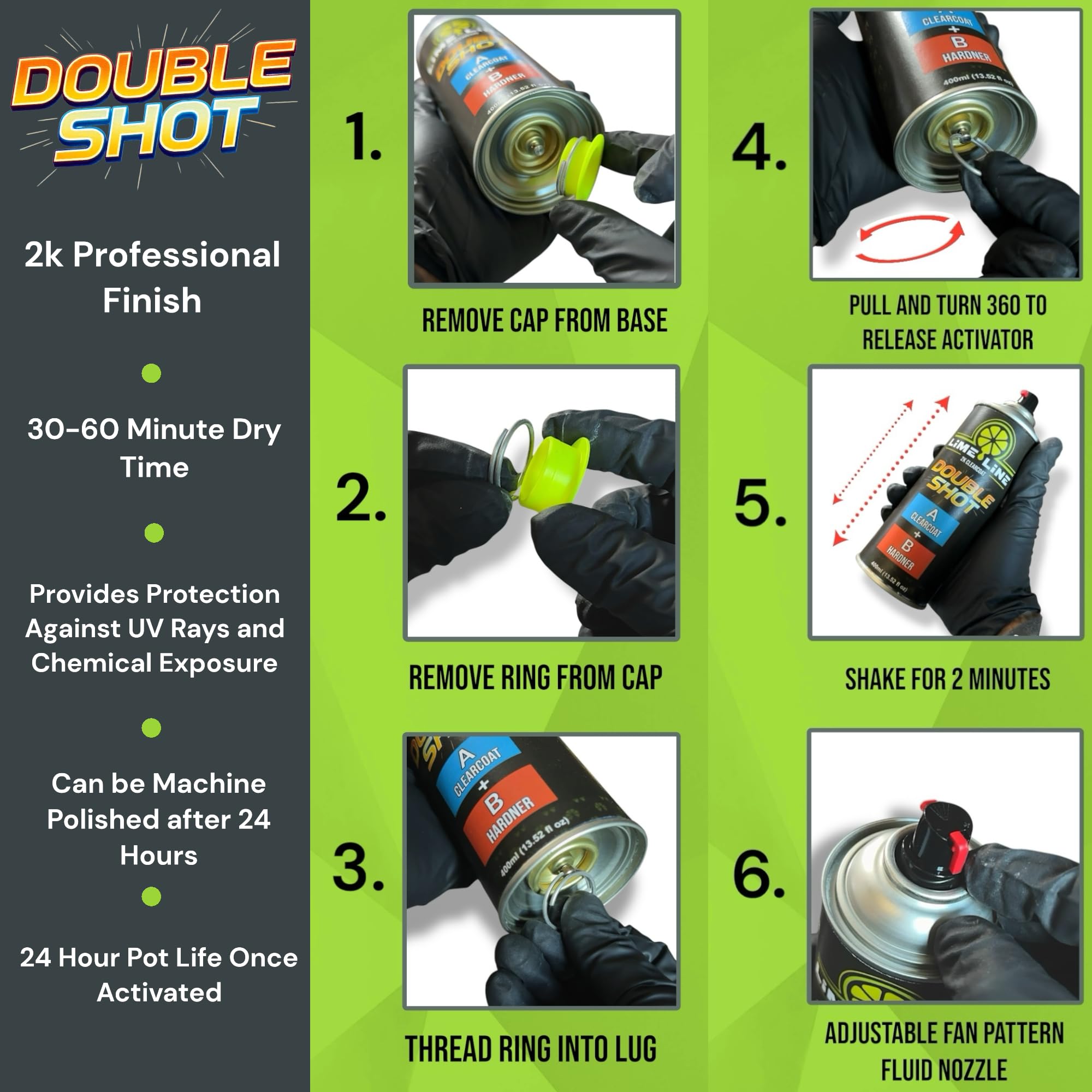 LiME LiNE mixing balls promote a perfect blend inside the can