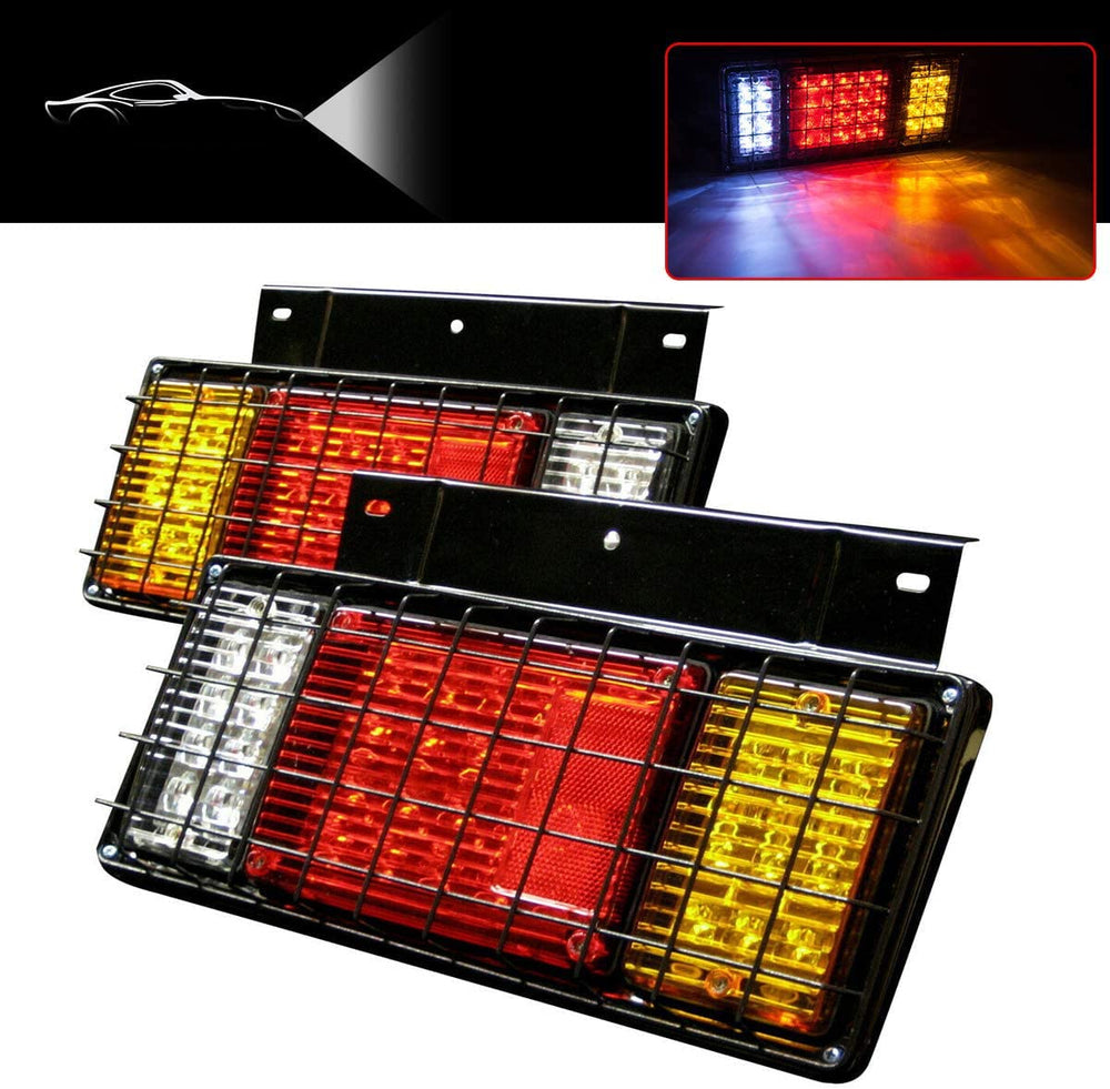 LIMICAR 40 LED trailer tail lights front view improve nighttime visibility.