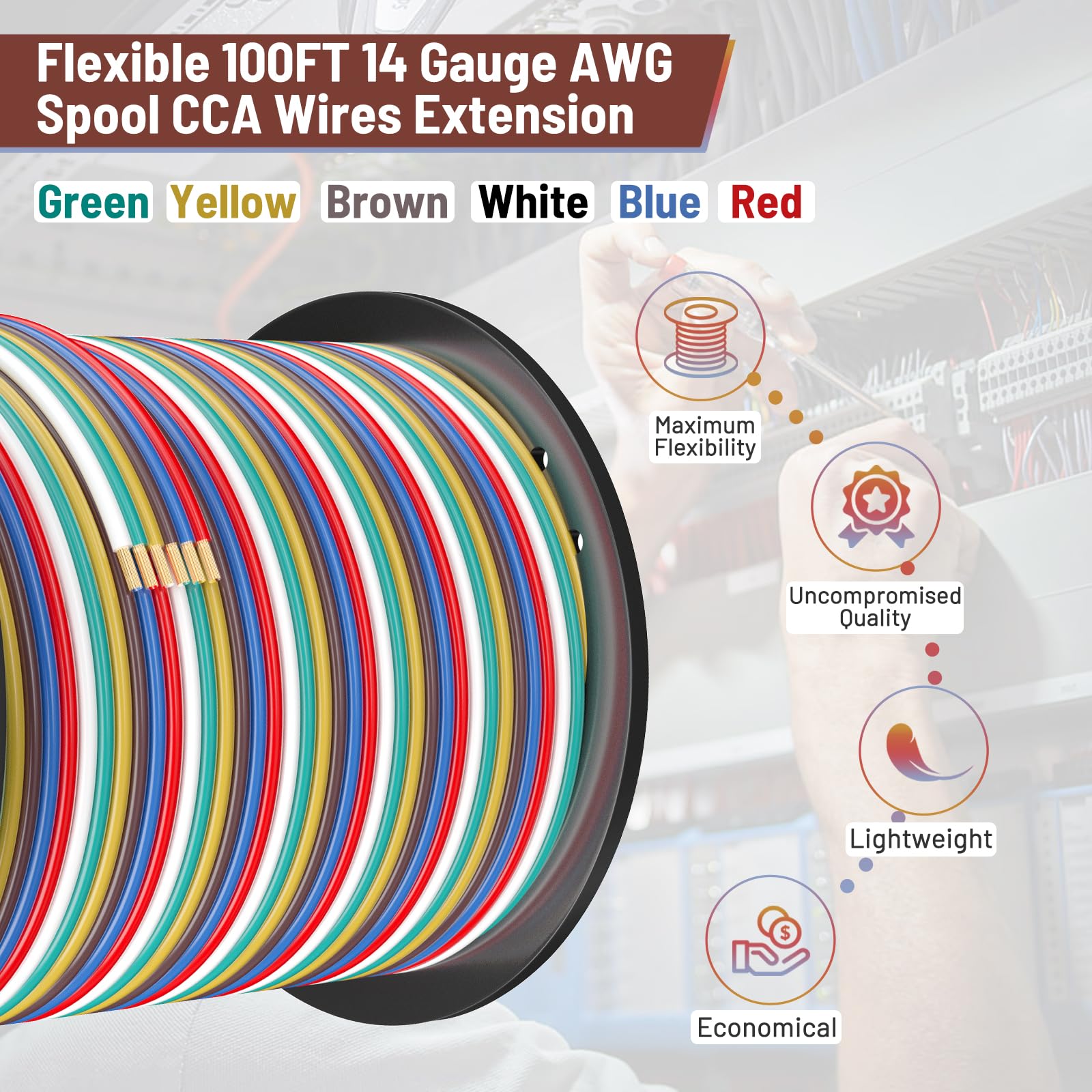 LIMICAR blue electric brake wire clearly labeled for reliable stopping