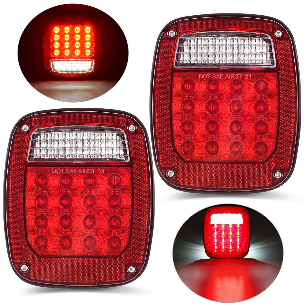LIMICAR RV tail lights reverse light aiding maneuvering in tight spaces.