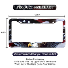 LIN KANG license plate frame with screws, quick secure installation.