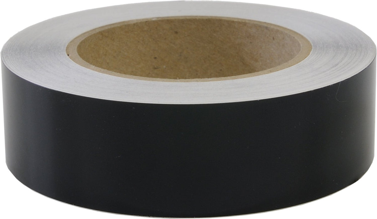 Linear Designs Solid Stripe roll 50ft black vinyl for durable vehicle accents.